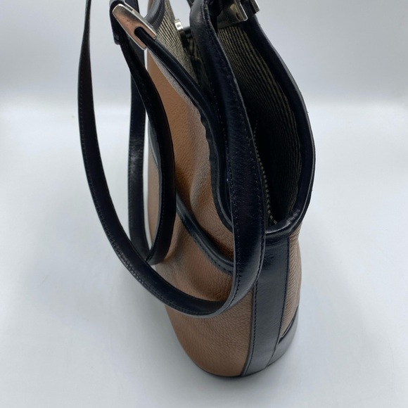 Vintage Brighton Brown and Black Leather Shoulder Purse - Picture 7 of 10